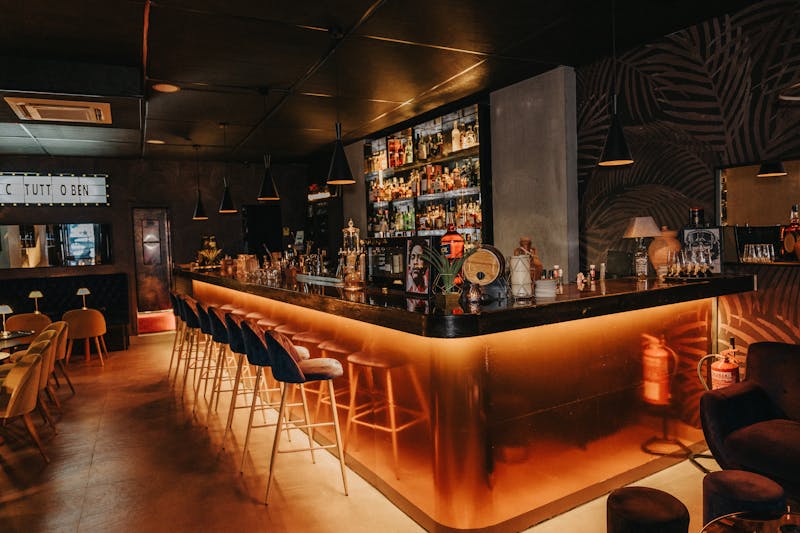 Via 313 bar and lounge area interior